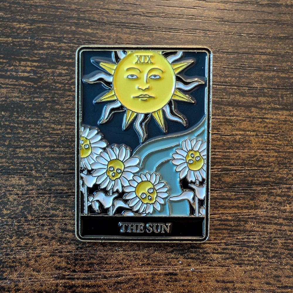 The Sun Tarot Card Enamel Pin